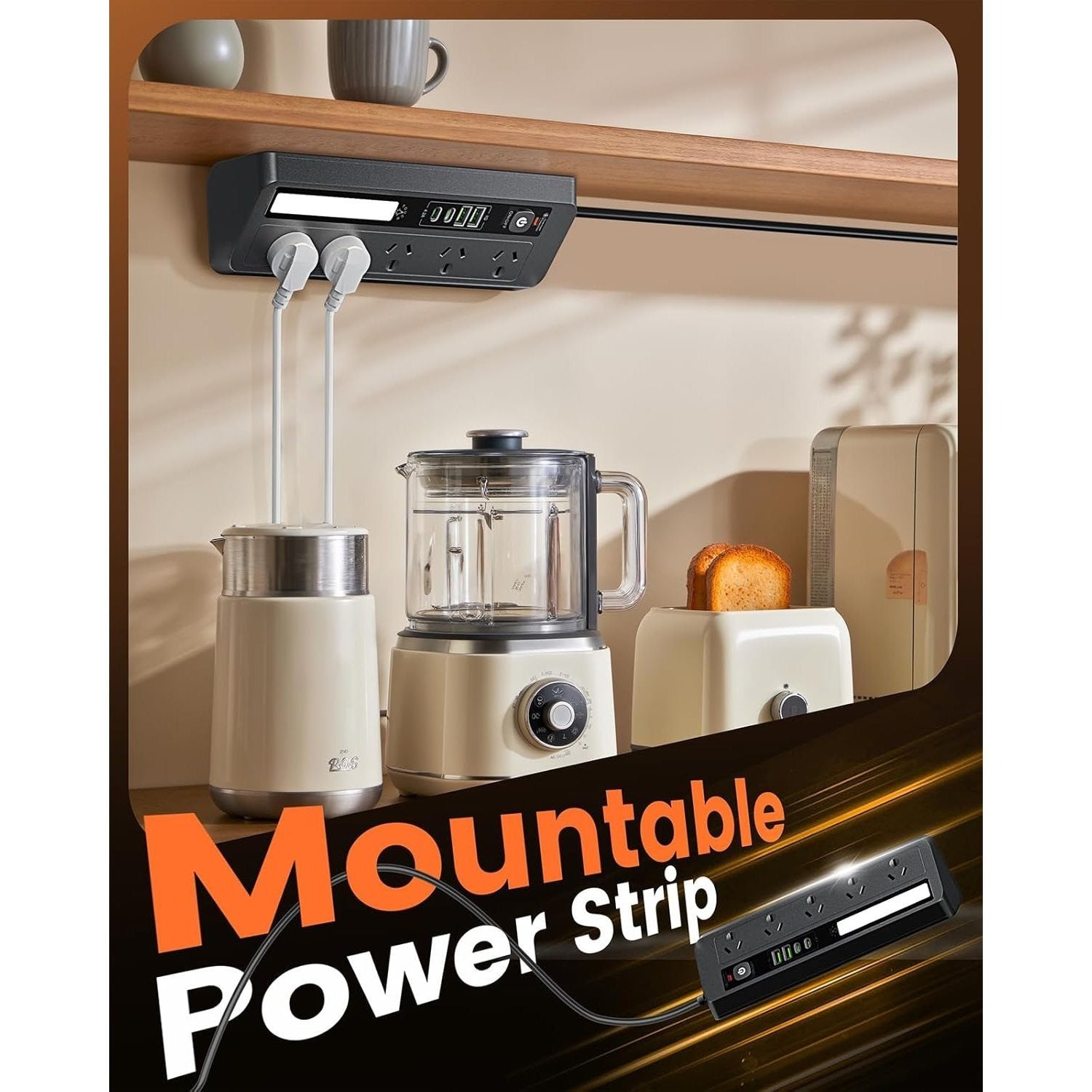 Trendbay 9-in-1 Power Strip USB-C Surge Protector