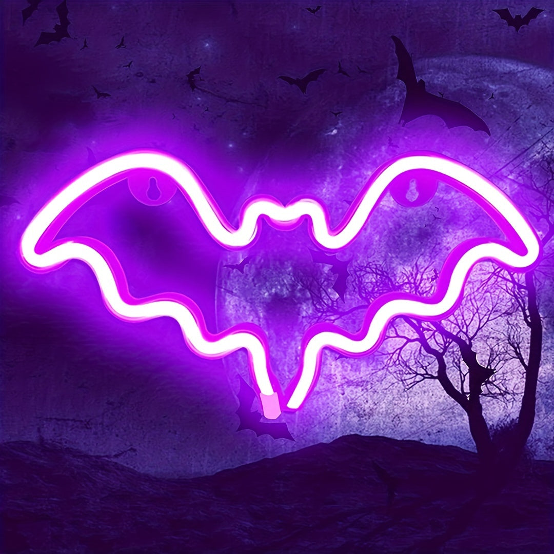 Trendbay Purple Bat Neon Light USB LED Wall & Table Lamp