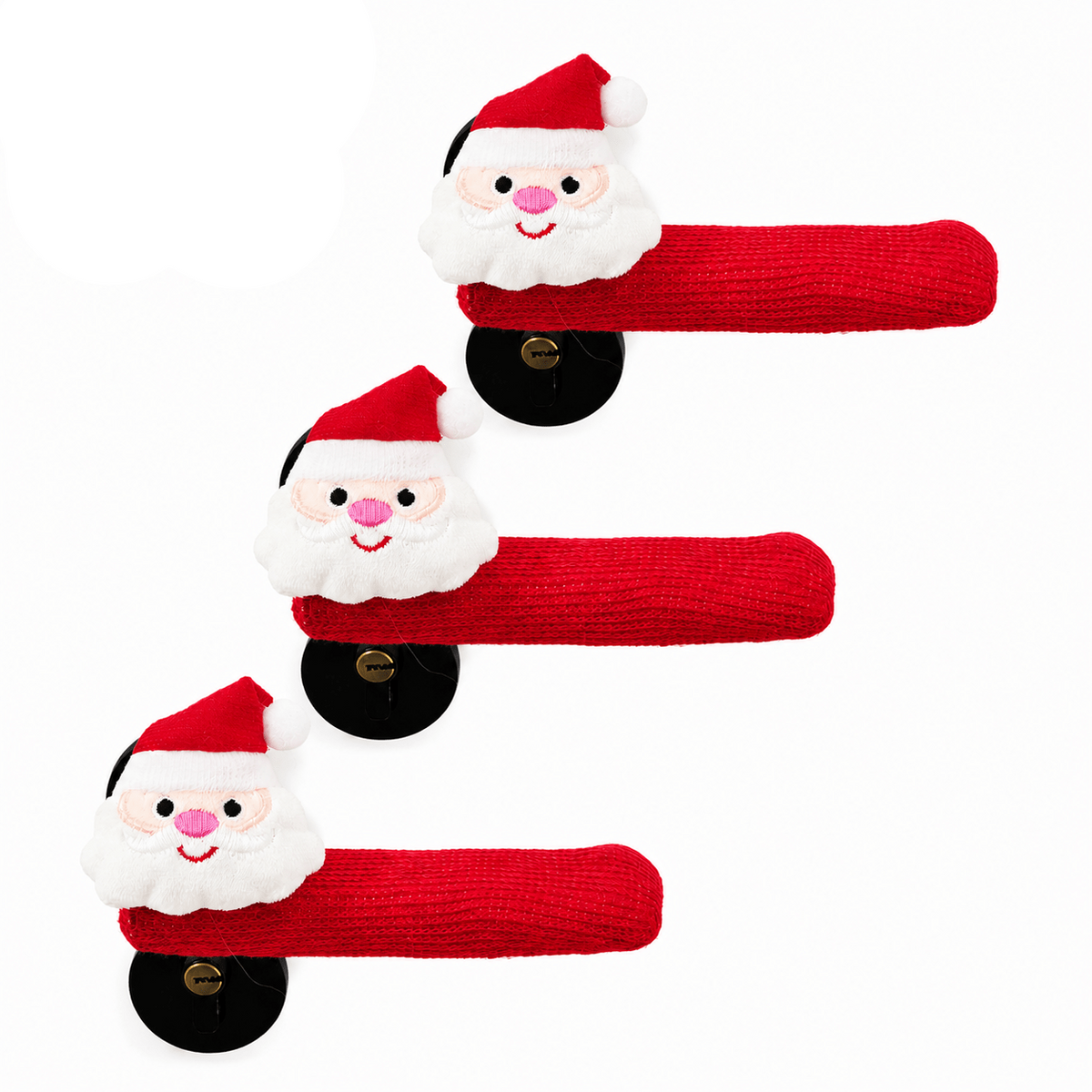 Trendbay 3pcs Santa Claus Doorknob Covers Red Christmas Decor
