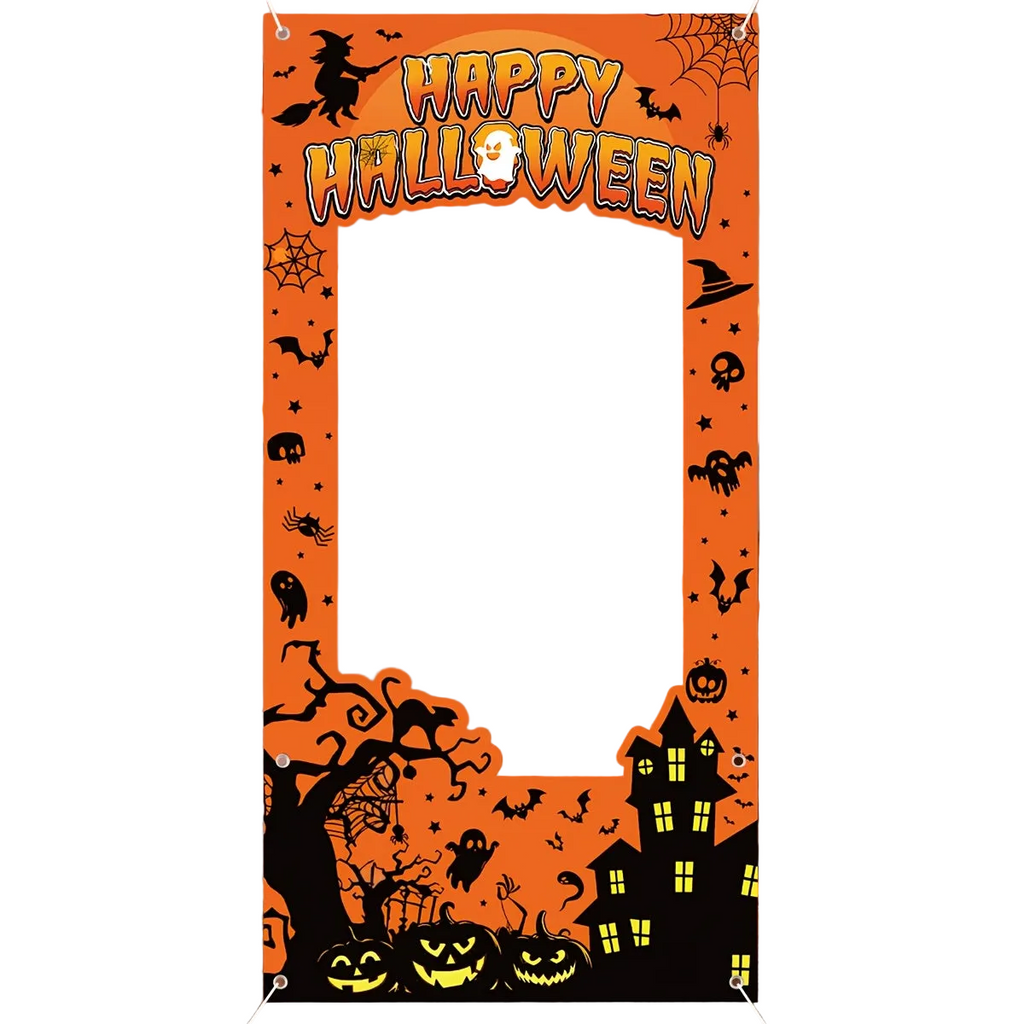 Trendbay 1Pcs Orange Halloween Photo Booth Frame