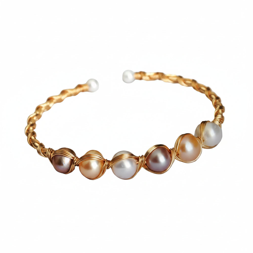 Trendbay Elegant Pearl-Inlaid Bracelet for Women – Classic Fashion Jewelry Gift