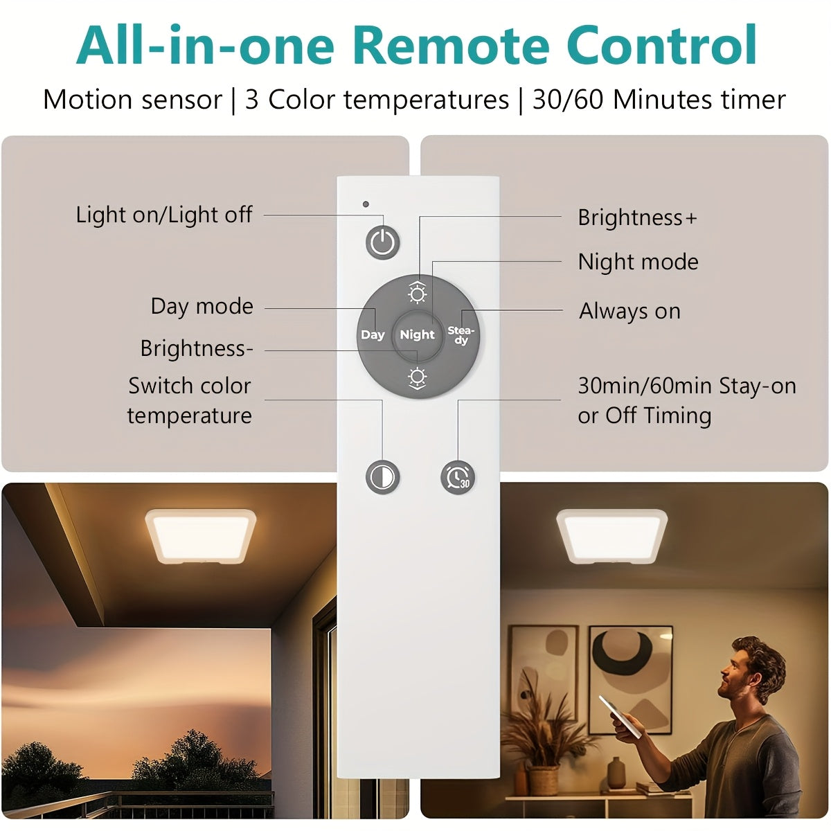Trendbay Adjustable Color Indoor Ceiling Light