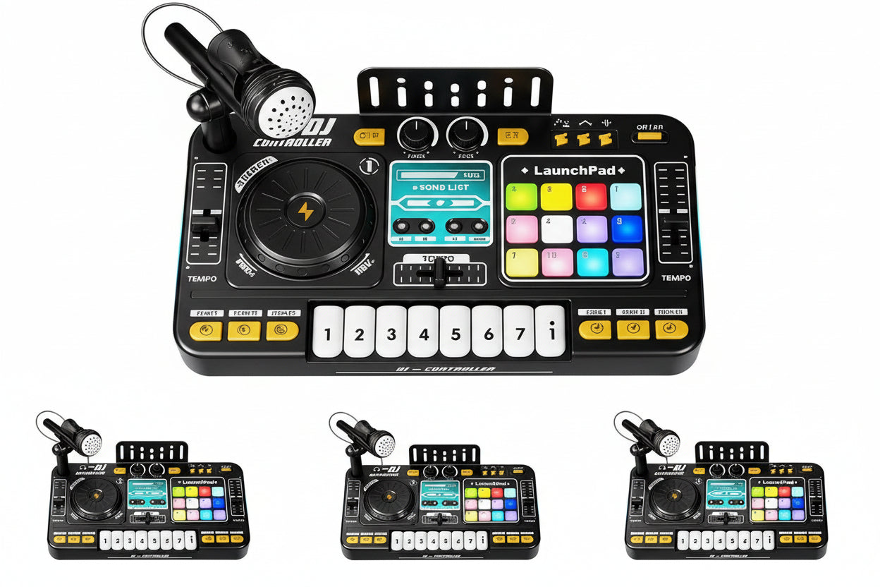 Trendbay Kids DJ Mixer Keyboard – 2-in-1 Musical Toy with Lights & Microphone