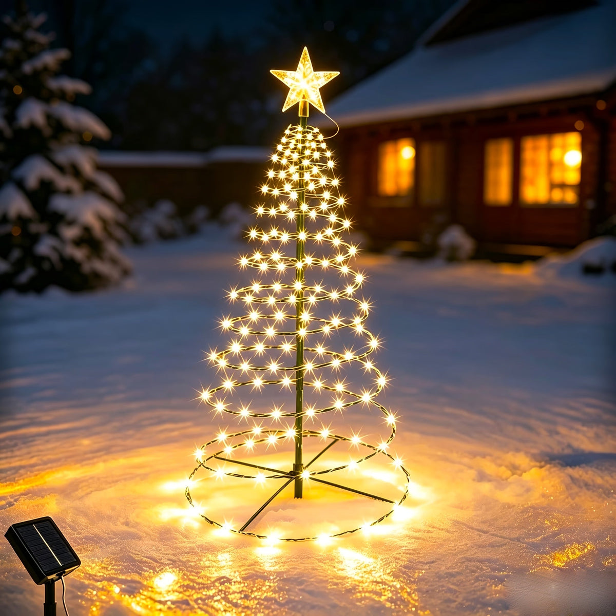 Trendbay 93cm Solar Christmas Tree Light Warm White