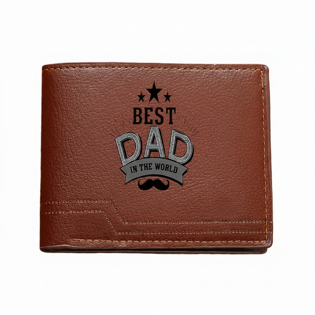 Trendbay Men's "Best Dad" Printed Multi-Card Wallet