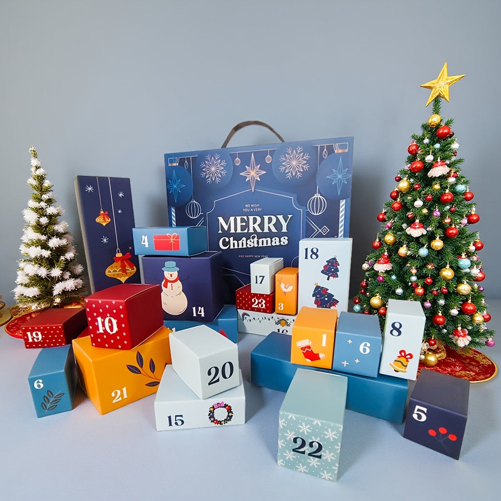 Trendbay Christmas Advent Calendar Countdown Gift Box with 24 Small Boxes