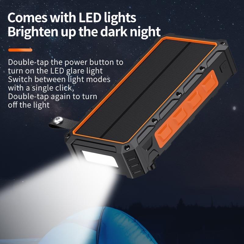 Trendbay 30000mAh Solar Power Bank – Wireless Fast Charging with Flashlight & Hand Crank