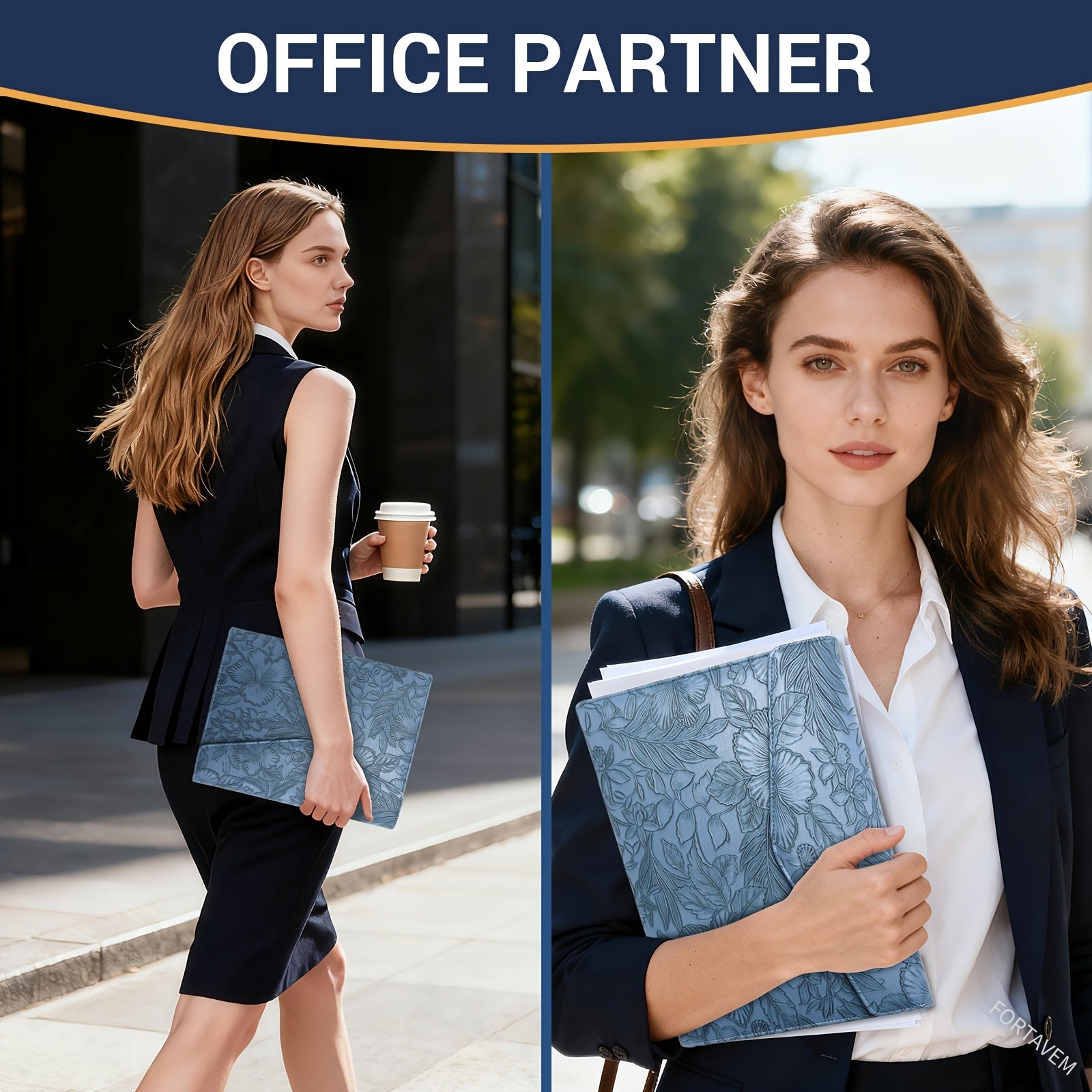 Trendbay Vegan Leather Portfolio Folder