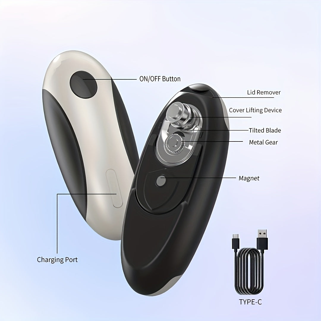 Trendbay Electric Can Opener – USB-C Rechargeable Automatic Safe Edge Kitchen Tool
