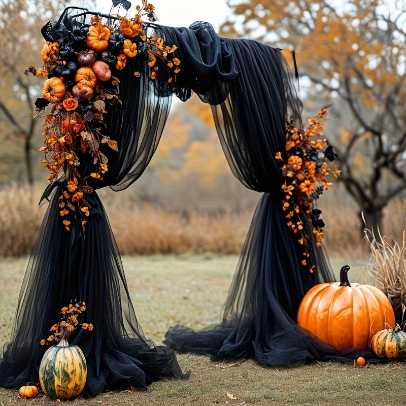 Trendbay Halloween Black Velvet Curtain – 1600 × 76CM