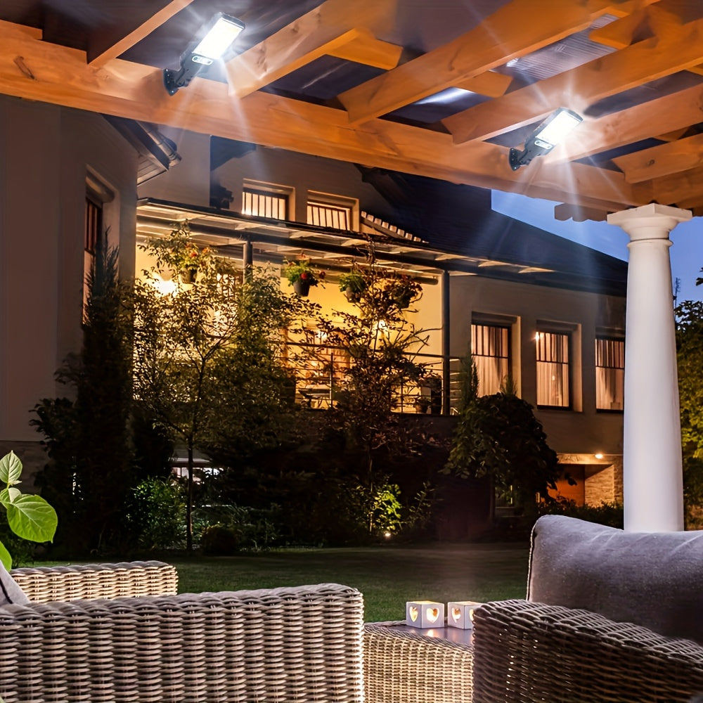 Trendbay 2-Pack Solar Outdoor Motion Sensor LED Wall Lamps