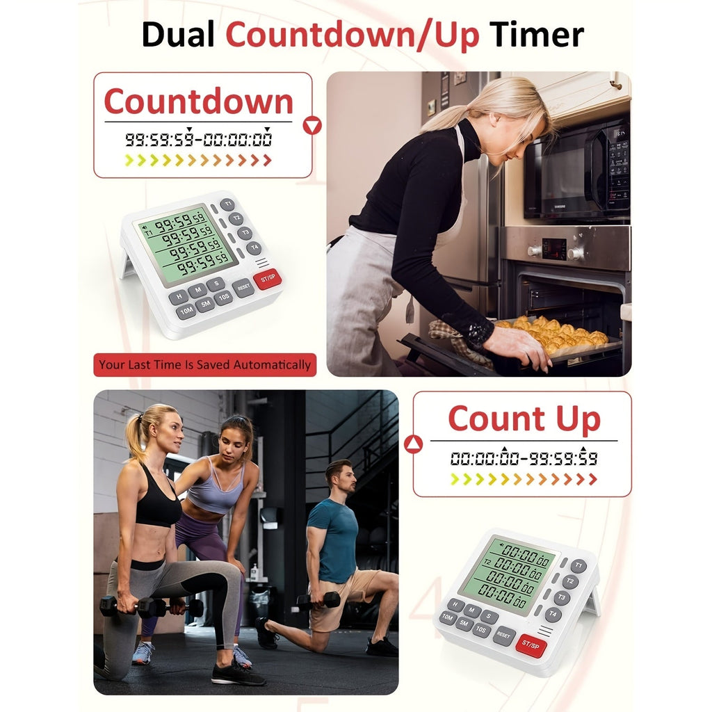 Trendbay 4-Channel Digital Cooking & Study Timer