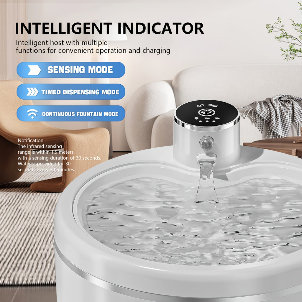 Trendbay Wireless Pet Water Fountain – 3L Smart Auto Dispenser with Motion Sensor
