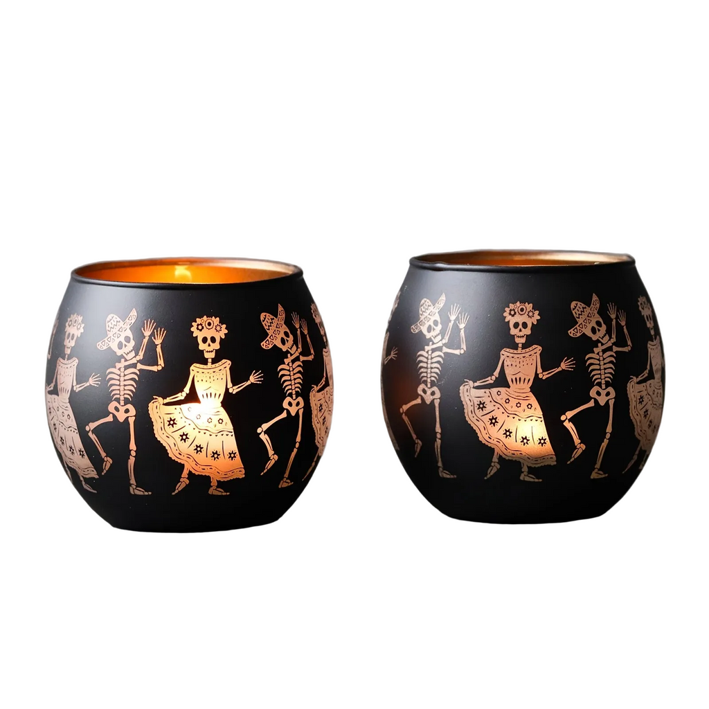 Trendbay Pair of Dancing Skeleton Couple Candlesticks