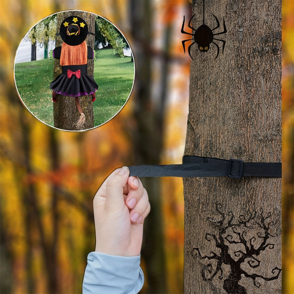 Trendbay 83 × 135CM Halloween Tree Climbing Witch Decoration