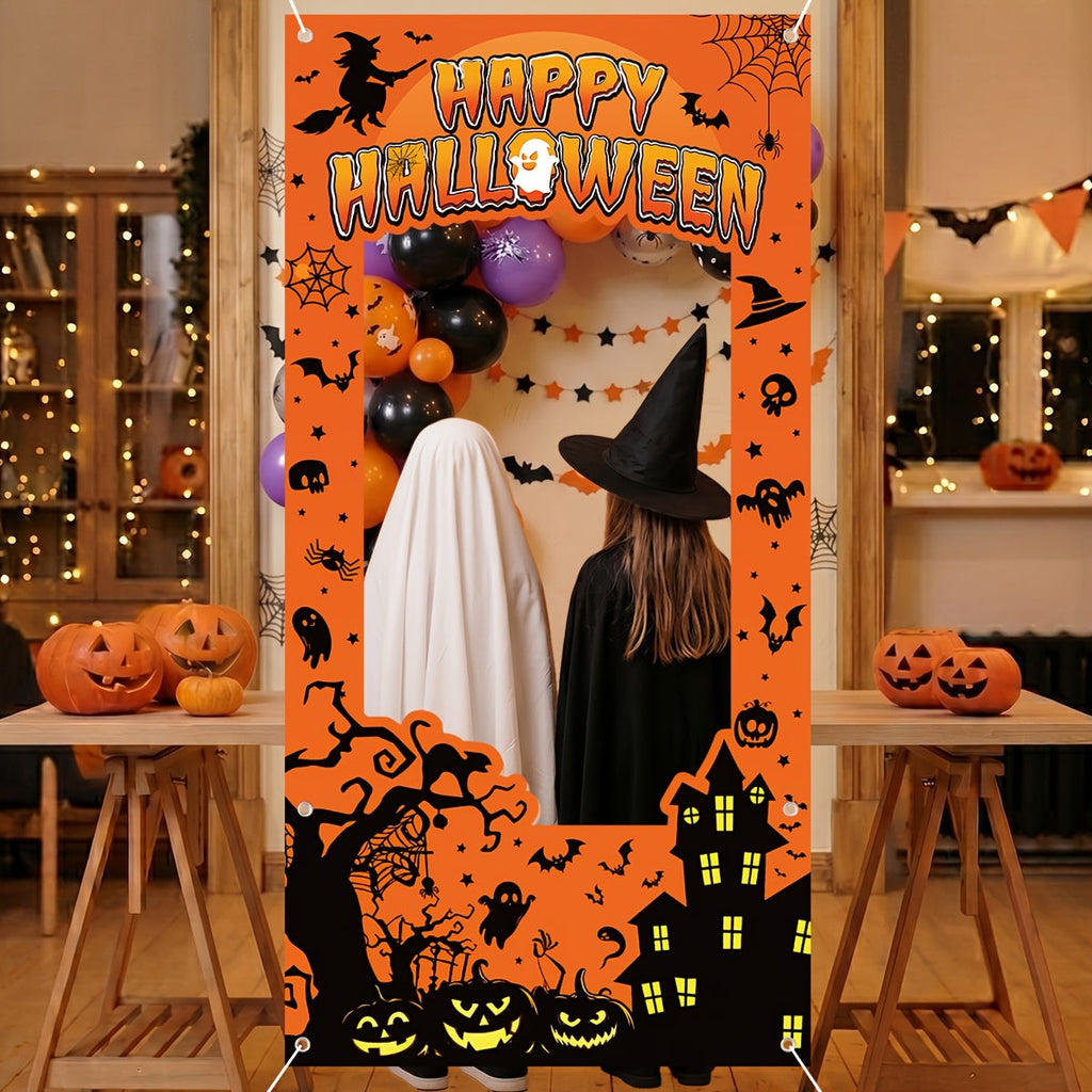 Trendbay 1Pcs Orange Halloween Photo Booth Frame