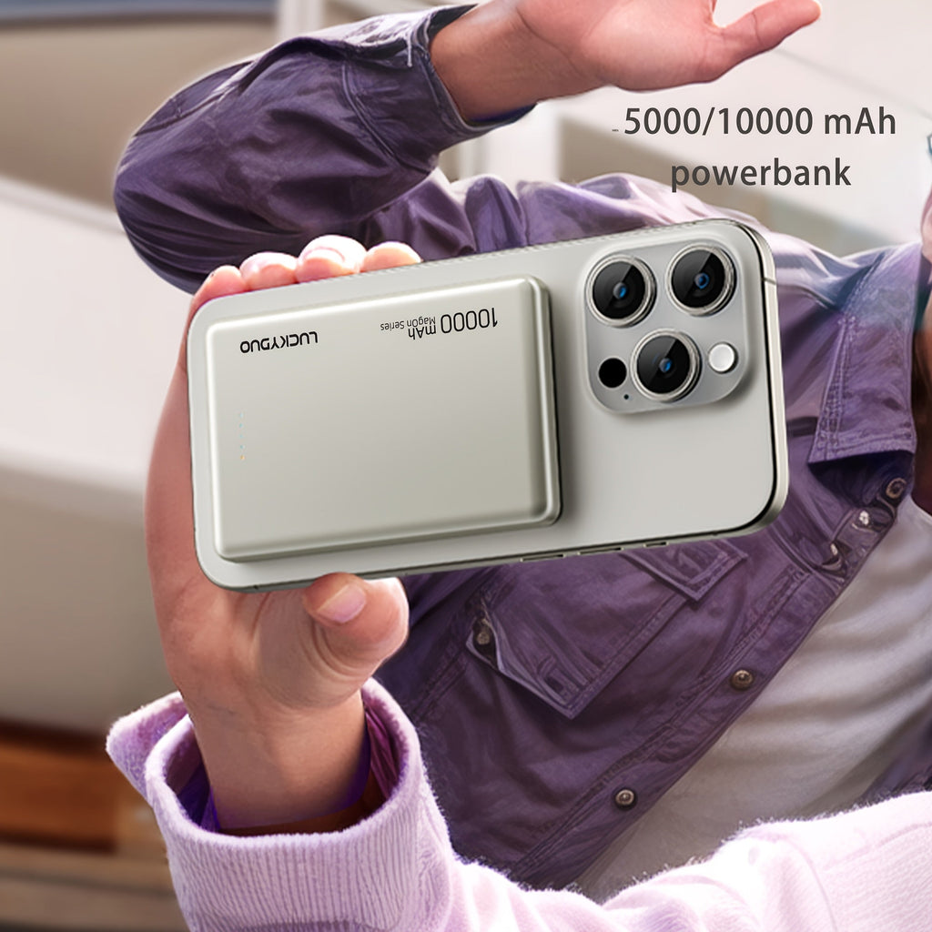 Trendbay Ultra-Slim 5000mAh Magnetic Power Bank – 20W PD Fast Charging Wireless Portable Charger