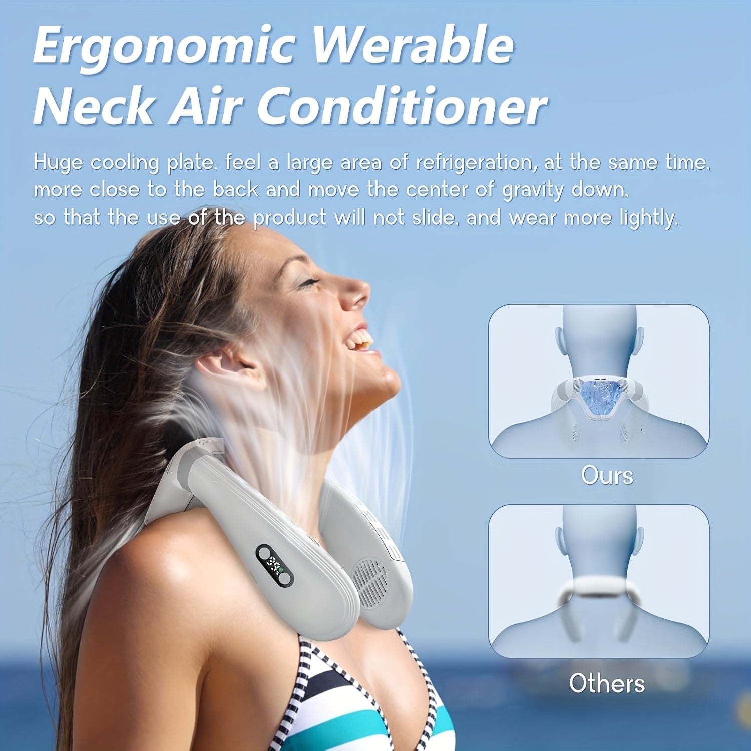 Trendbay Portable Bladeless Neck Fan with Cooling Plate