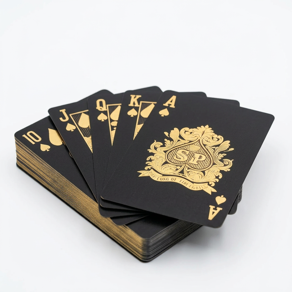 Trendbay Luxury Heart-Design Playing Cards with Golden Foil Stamping – Adult Card Game