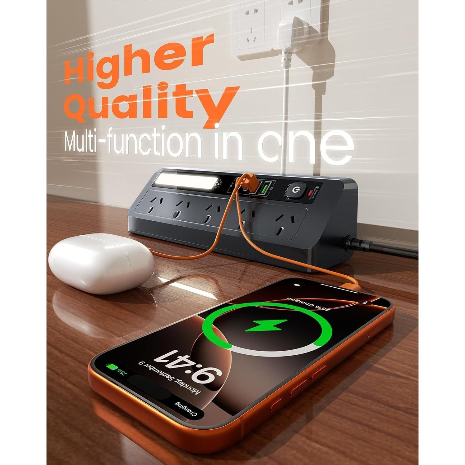 Trendbay 9-in-1 Power Strip USB-C Surge Protector