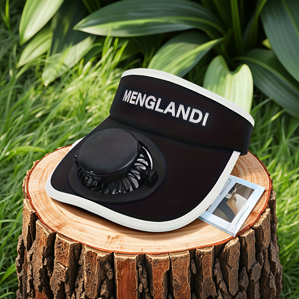 Trendbay Solar & USB Rechargeable Fan Hat for Outdoor Use