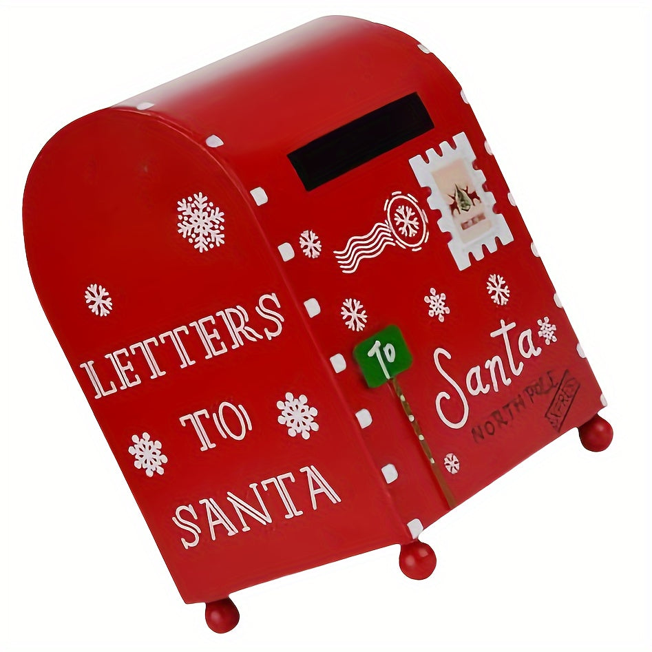 Trendbay Red Metal Christmas Mailbox Decor Small Americana-Style