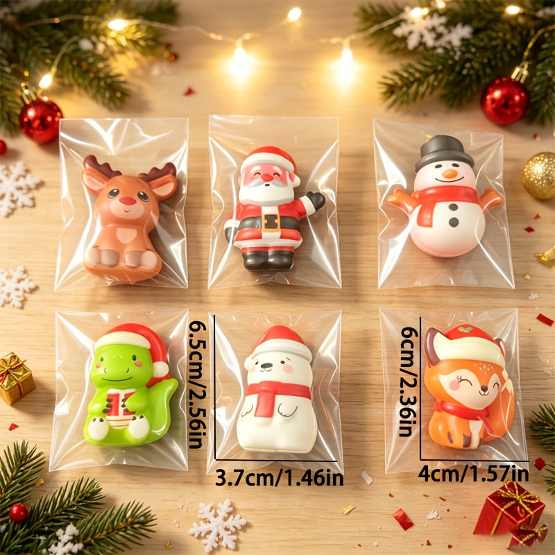 Trendbay 6pcs Christmas Animal Squeeze Toys Set Random