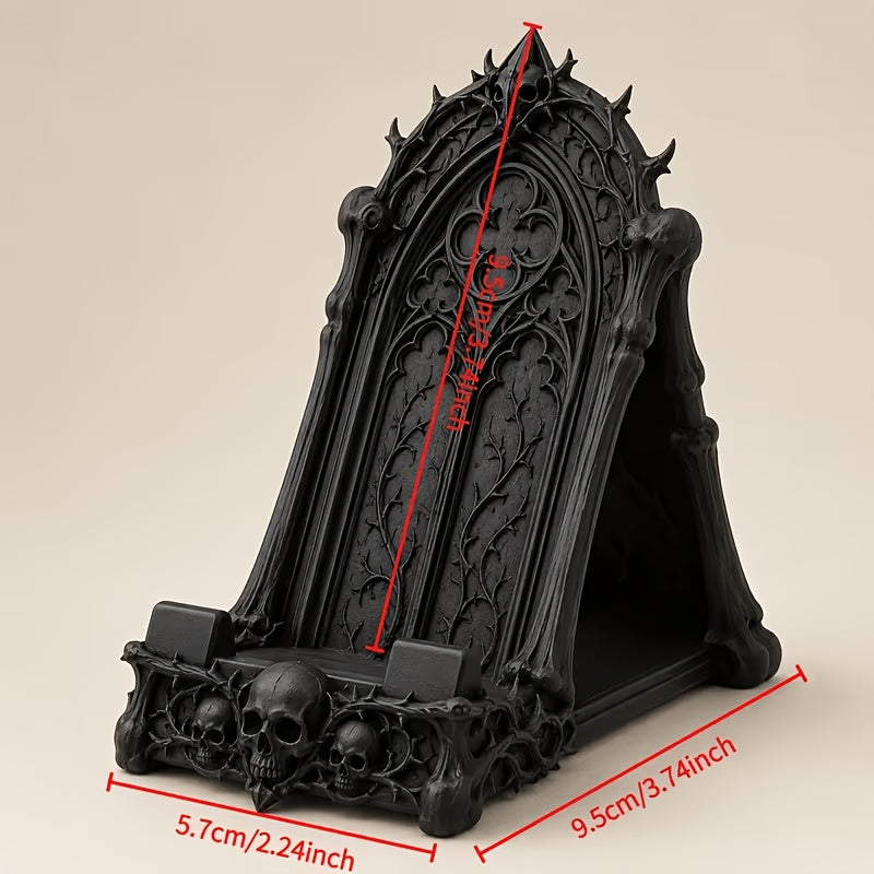 Trendbay Gothic Skull Phone Stand 9.5 × 5.7 × 9.5CM – Black