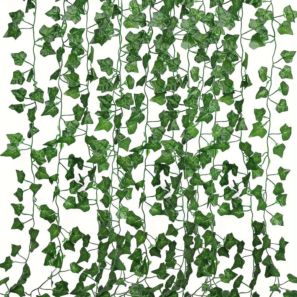Trendbay 12pcs Artificial Ivy Vine Garland Set 120cm Green Leaf