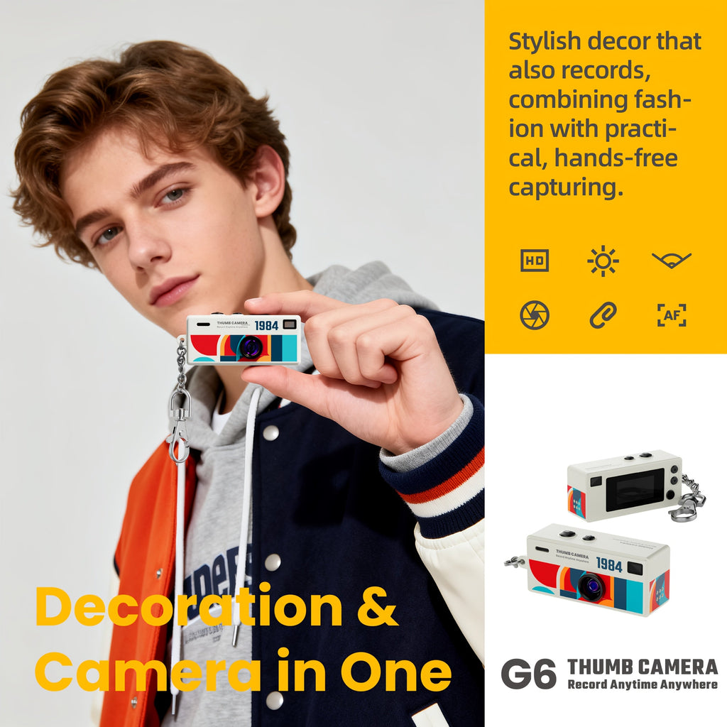 Trendbay 1080P Mini Vlogging Camera with Wide-Angle Lens