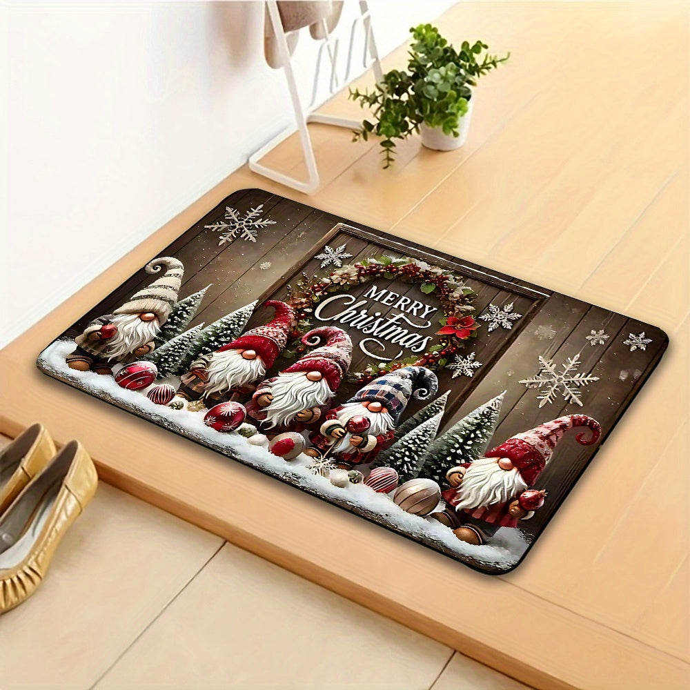 Trendbay Santa Claus Christmas Doormat Non-Slip Machine-Washable