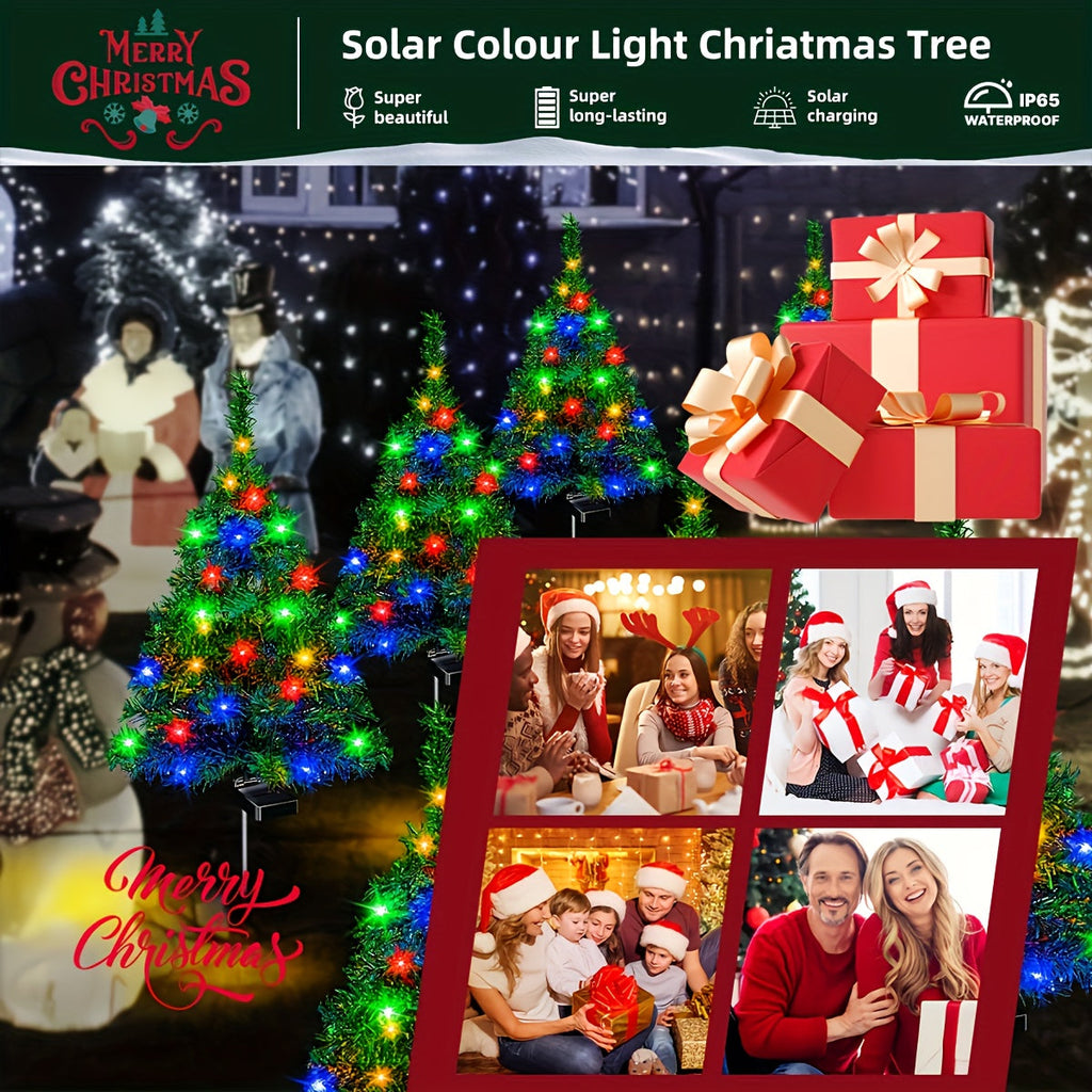 Trendbay 4-Piece Solar Christmas Tree Lights – IP65 Outdoor