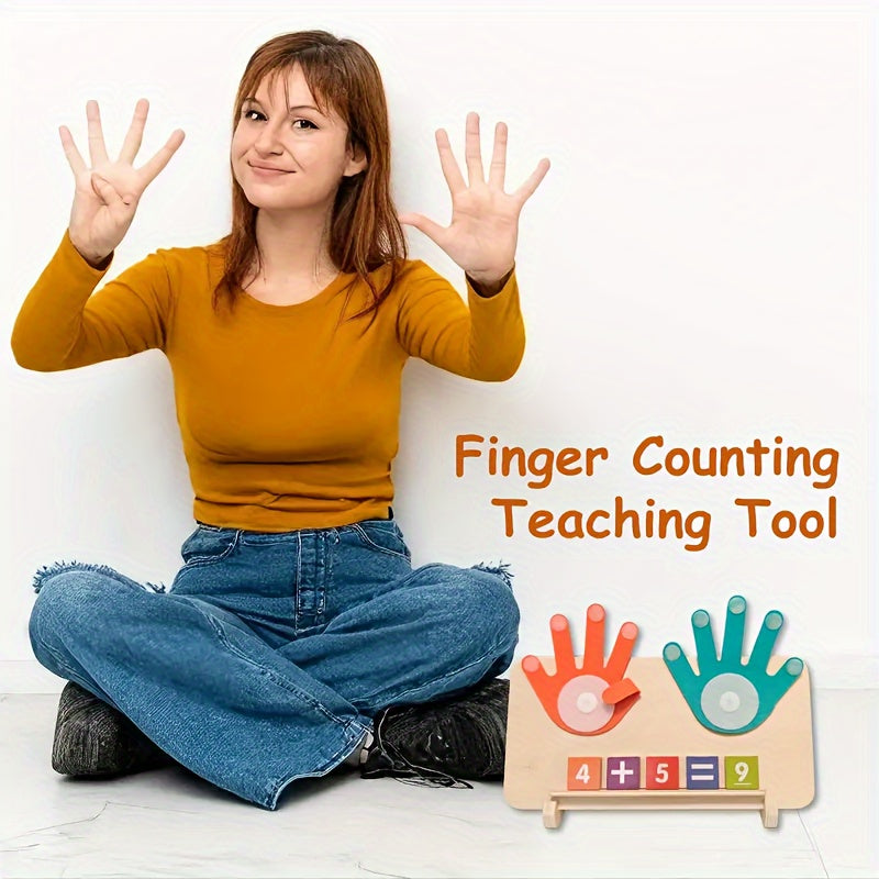 Trendbay Wooden Counting Board with Number Blocks and Math Cards