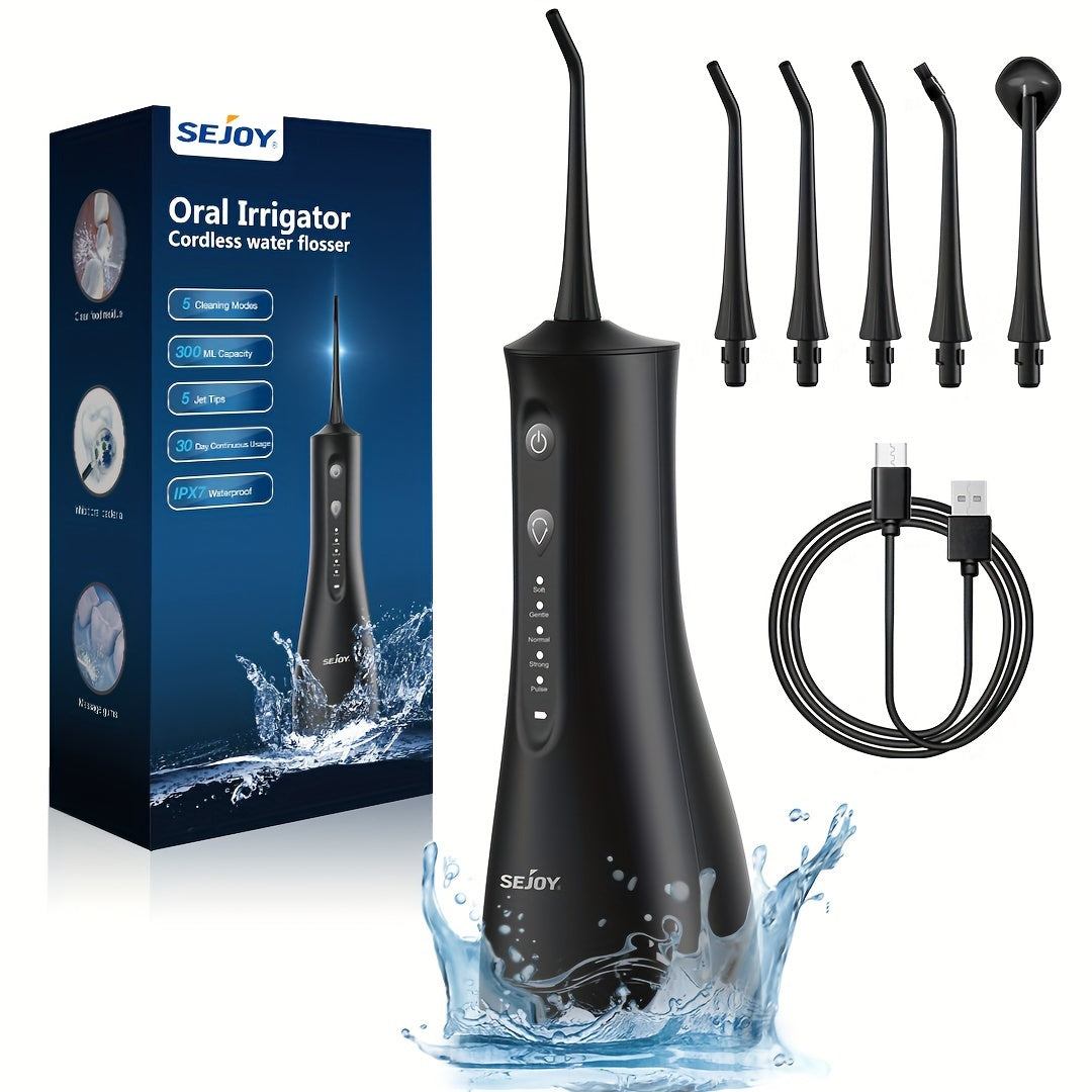 Trendbay Cordless Water Flosser – 4 Modes, 5 Tips, Rechargeable