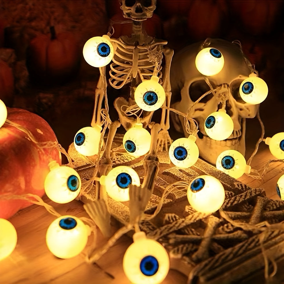 Trendbay Halloween Eyeball String Lights – 10-LED 59.06-Inch Battery-Powered