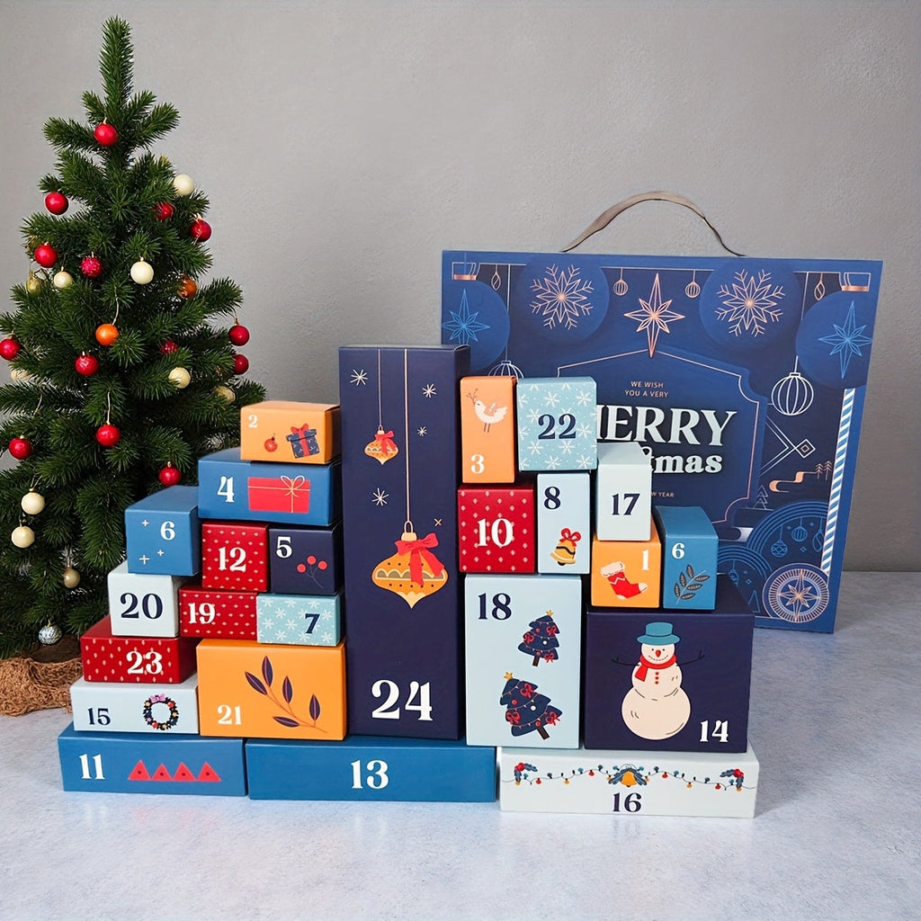 Trendbay Christmas Advent Calendar Countdown Gift Box with 24 Small Boxes
