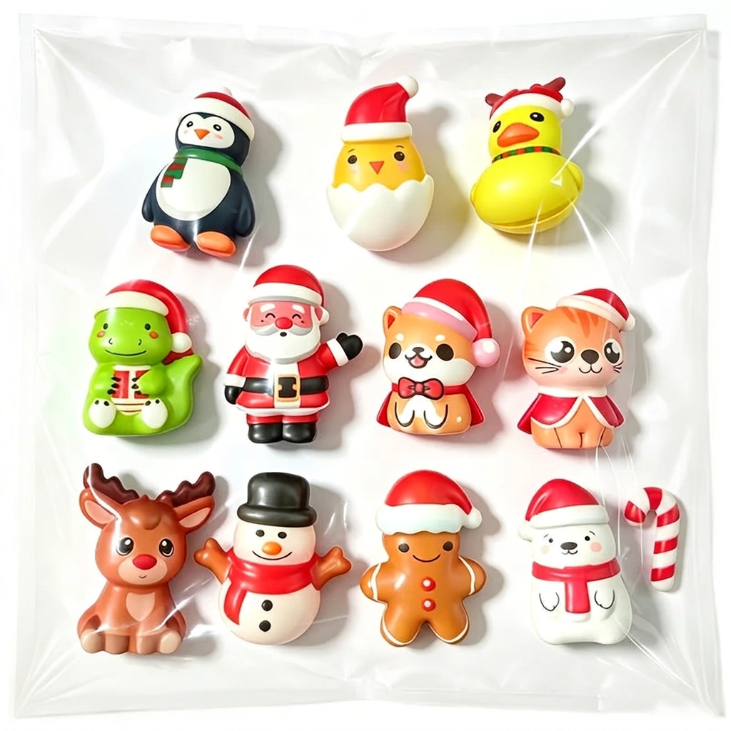 Trendbay 6pcs Christmas Animal Squeeze Toys Set Random