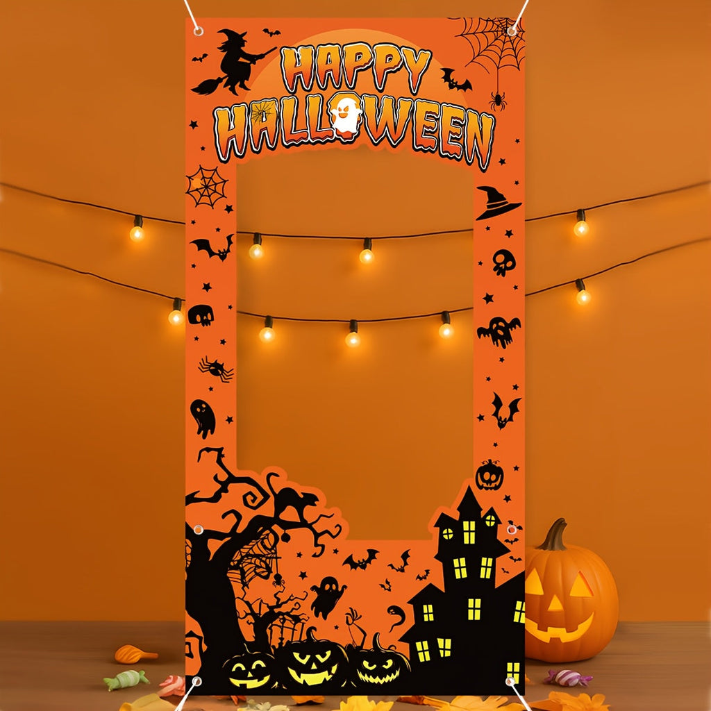 Trendbay 1Pcs Orange Halloween Photo Booth Frame
