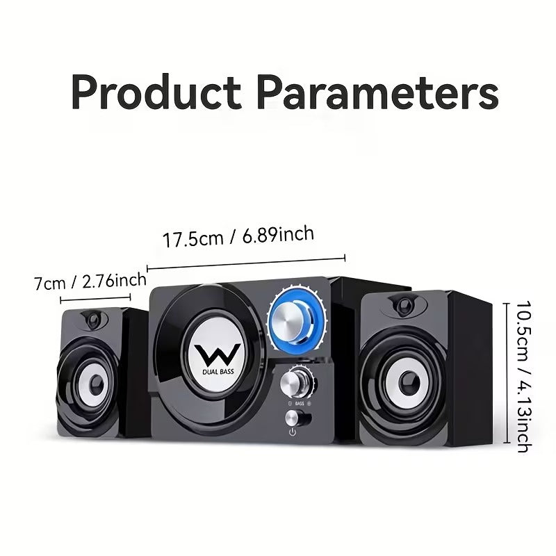 Trendbay Wooden Desktop Computer Speakers