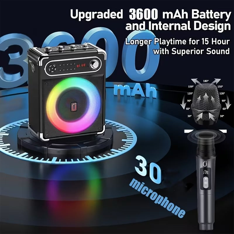 Trendbay Portable Speaker with 2 Wireless Microphones