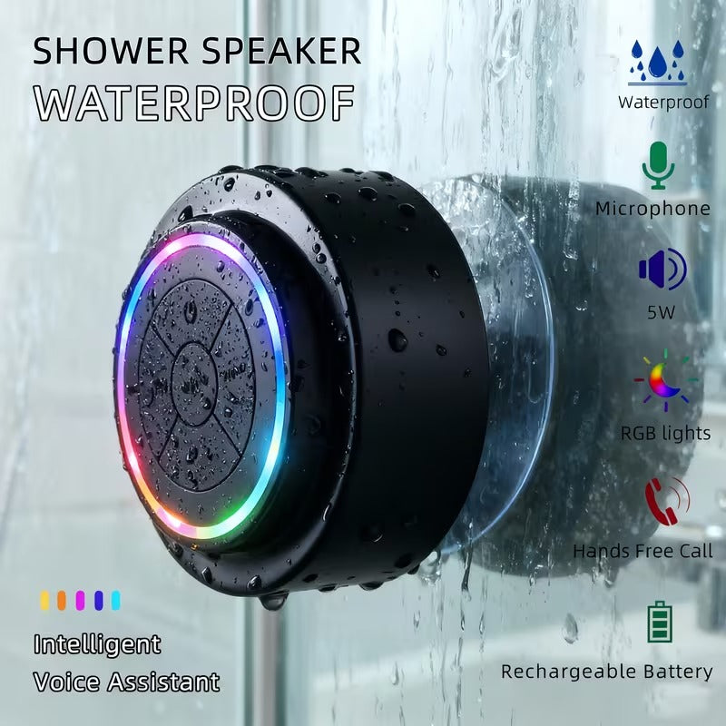 Trendbay Wireless Speaker with Suction Cup & LED Lights