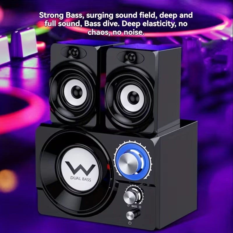 Trendbay Wooden Desktop Computer Speakers