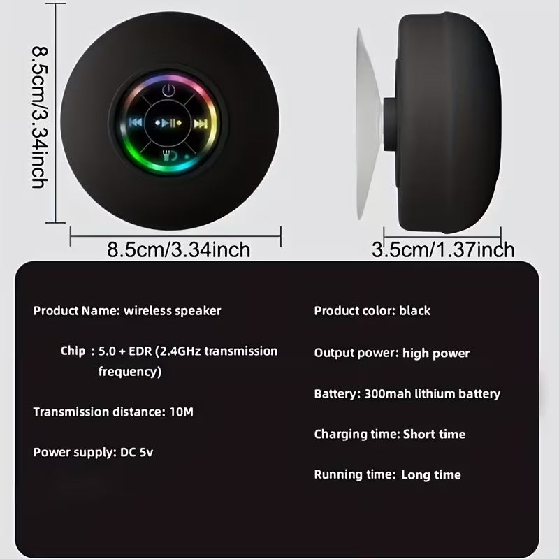 Trendbay Wireless Speaker with Suction Cup & Bass Boost
