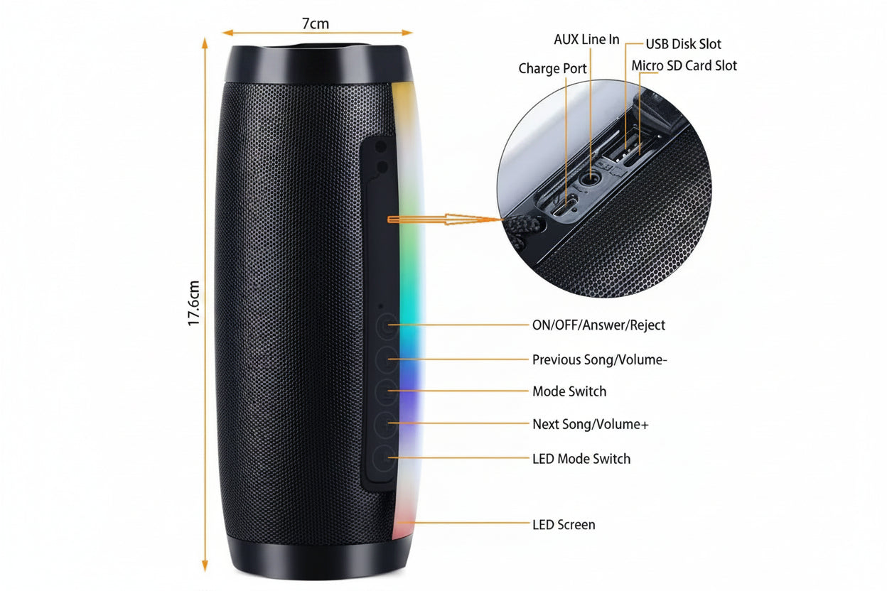 Trendbay T&G 157 Wireless Speaker with LED Light Effects